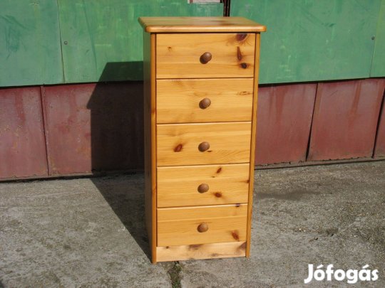 Tömör fenyő 5 fiókos komód