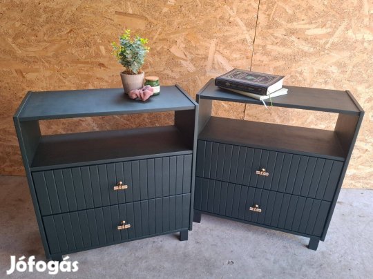 Tömör fenyő éjjeliszekrény pár