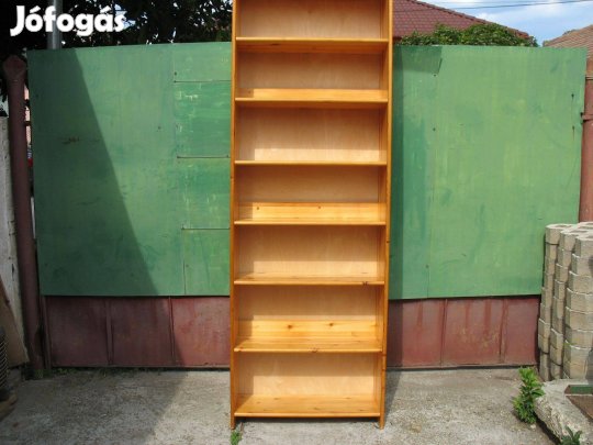 Tömör fenyő extra magas könyvespolc (Claudia) 240cm