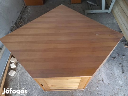 Tömör fenyő sarokszekrény / alsó elem (80x80x49 cm) Szeged