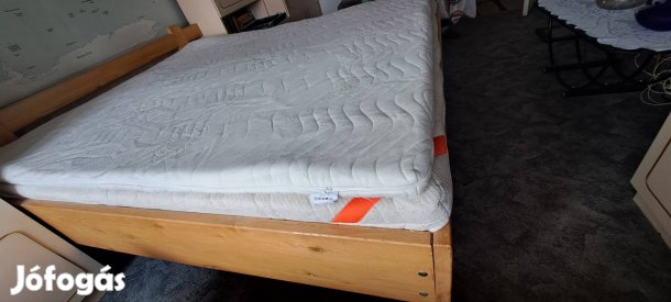 Tömör tölgyfa franciaágy 180×200 cm