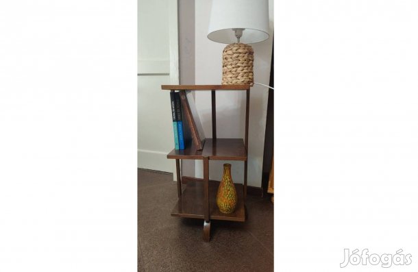 Tömörfa Artdeco lerakó asztal állvány