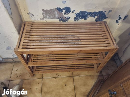 Tömörfa cipős polc (cipőtartó, cipőpad) eladó