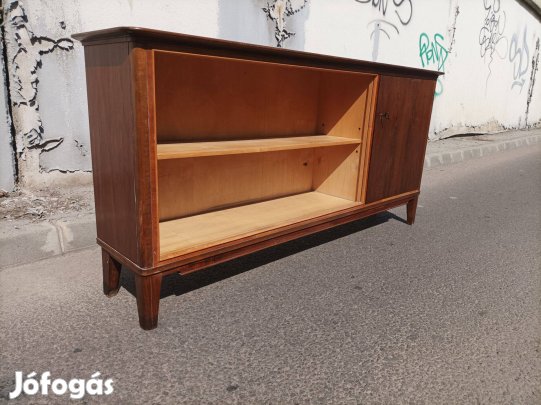 Tömörfa könyves polc komód 1960