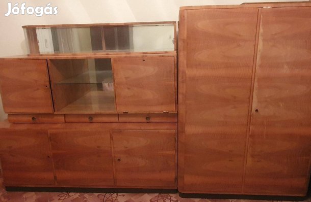 Tömörfa szekrény retro antik szekrénysor