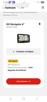Tomtom Go Navigator 6, Europa térkép, tartó+töltő