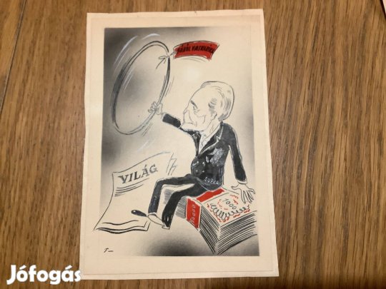 Toncz Tibor eredeti karikatúra rajza a Szabad Száj c. lapnak 11 x 16 c