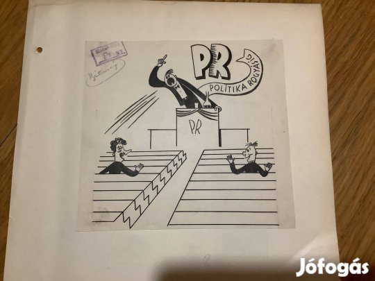 Toncz Tibor eredeti karikatúra rajza a Szabad Száj c. lapnak