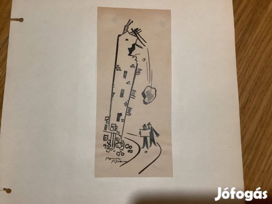 Toncz Tibor eredeti karikatúra rajza a Szabad Száj c. lapnak