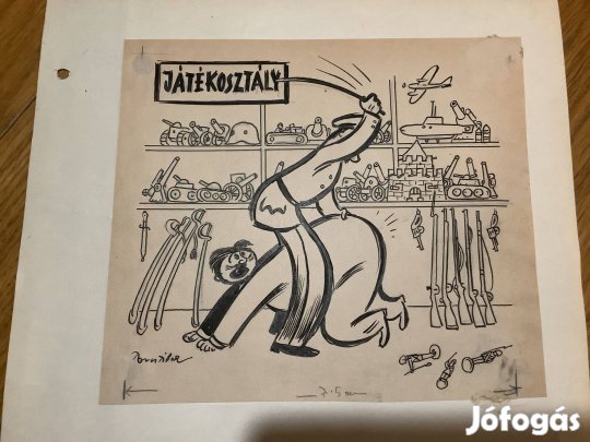 Toncz Tibor eredeti rajza a Szabad Száj c. lapnak