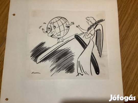 Toncz Tibor eredeti rajza a Szabad Száj c. lapnak