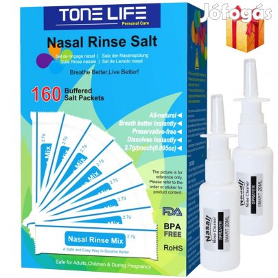 Tonelife újratölthető orrtisztító spray- 160csomag, OUTLET termék