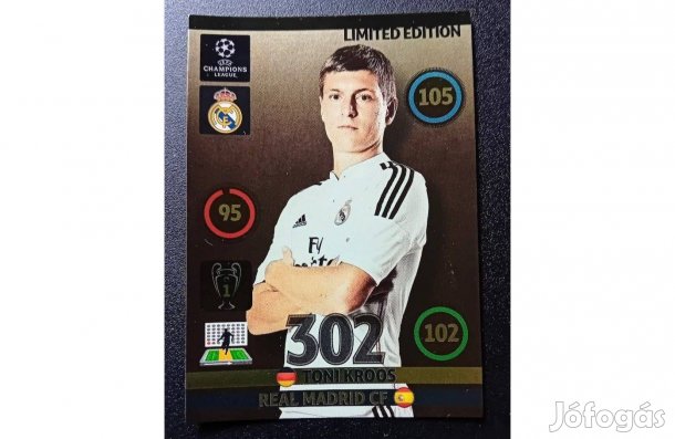 Toni Kroos Real Madrid Limited focis kártya Panini 2014-15