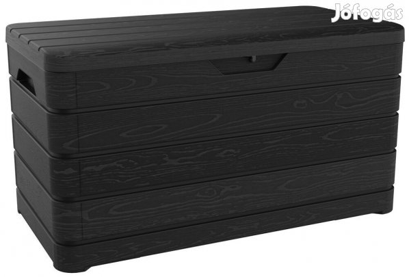 Toomax DOLOMITI 410 L kerti műanyag tárolódoboz  grafit, fa hatású