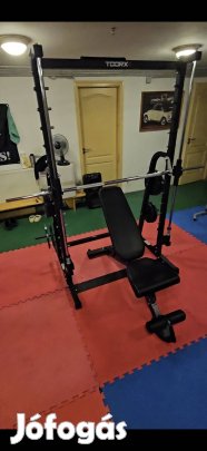 Toorx Wlx70 Smith erőkeret+ állítható fekpad+ tárcsa súlyok