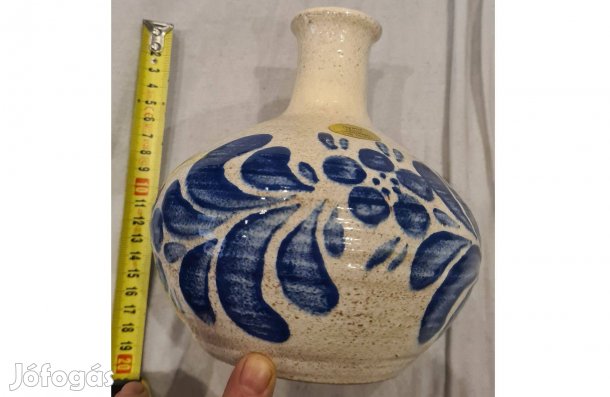 Töpferhof kerámia korsóváza, jelzett, retró (DDR Römhild)