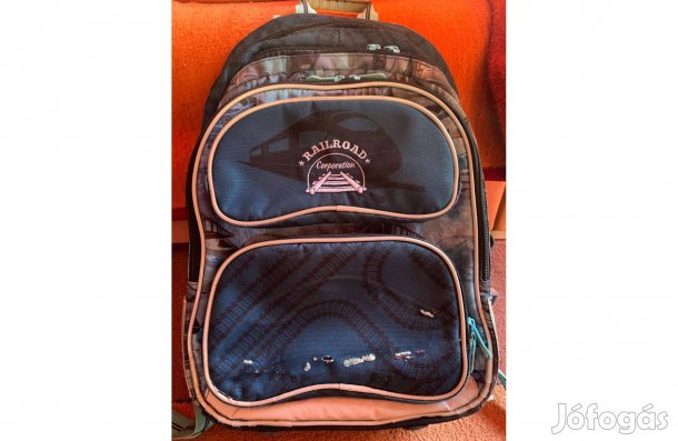 Topgal vonatos iskolatáska és tolltartók, felszerelések