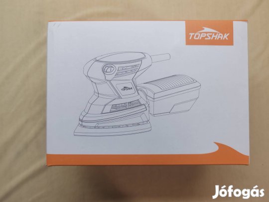Topshak TS-SD1 elektromos rezgőcsiszoló, 12 db-os csiszolópapírral