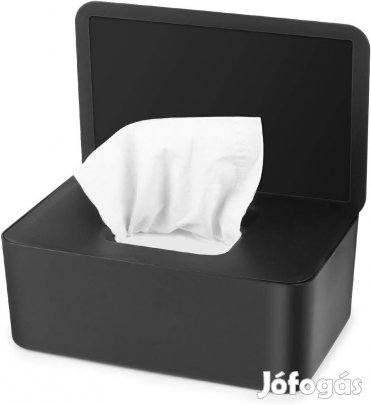 Törlőkendő tartó doboz- fekete OUTLET termék