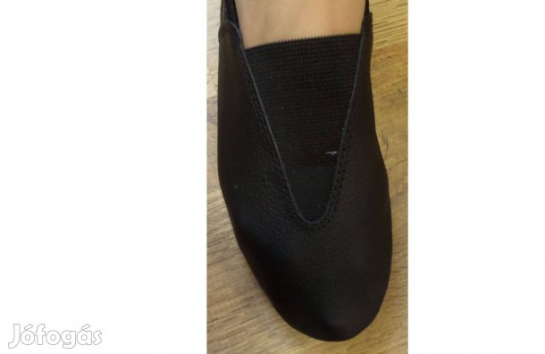 Tornászpapucs, bőr, unisex, fekete, 40-es, új