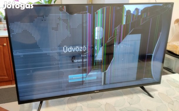 Törött Hisense 43A7120F 4K tv alkatrésznek eladó.