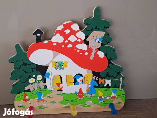 Törpés fali akasztó gyerekszobába