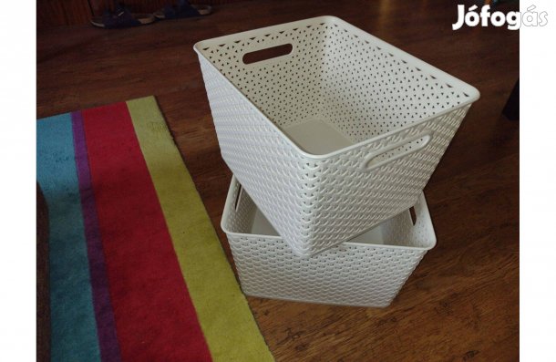 Tört fehér tároló láda, curver 22 x 29 x 35 cm
