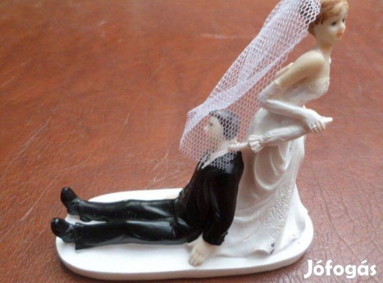 Torta dísz Új esküvői menyasszony vőlegény