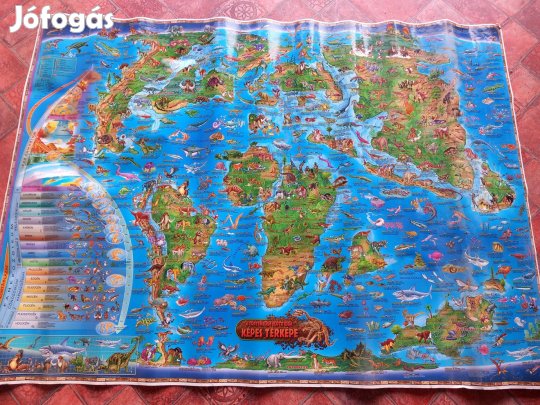 Történelem előtti idők képes térképe 100x70cm