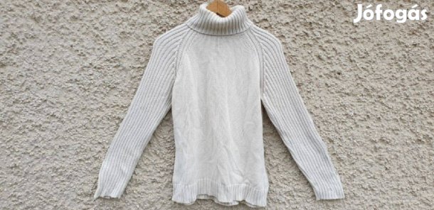 Törtfehér Cherokee kötött női garbó. M méret