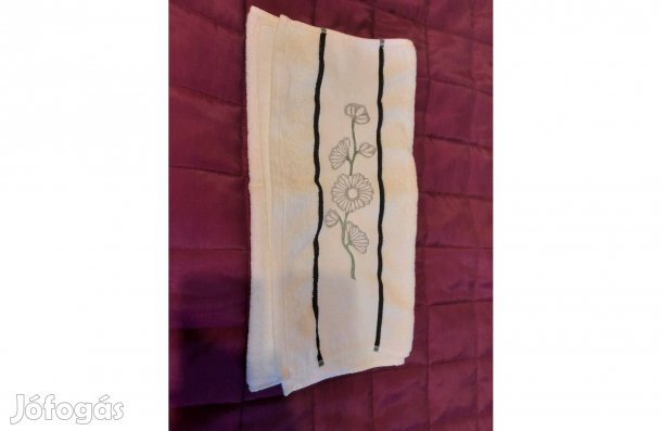 Törülközők, fehér és vaj színű, 50x97 cm, újak eladók/Kelenföld