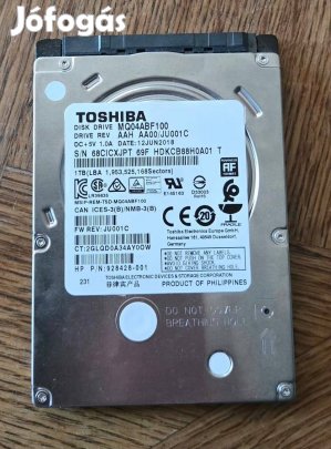 Toshiba 1TB notebook hdd