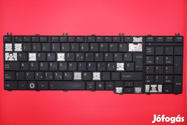 Toshiba Satellite C650 C655 L650 L655 laptop billentyűzet gomb NSK-TN0