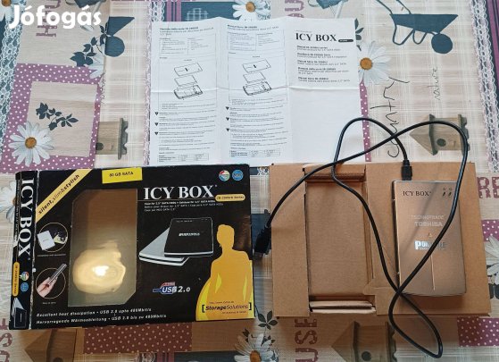 Toshiba külső merevlemez 80 GB ICY Box 2,5" SATA - USB 2,0