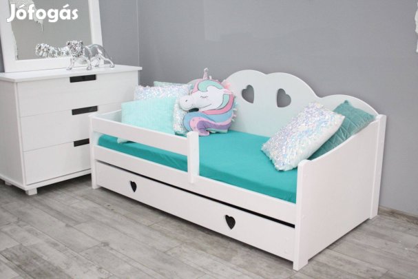 Tosia Fa Új Kiságy Gyerek Ágy Keret Borovi Fenyőfa Leesés Gátlóval