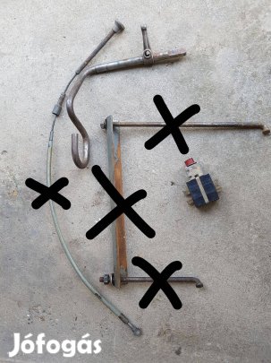 Trabant sebességváltó rúd és vészvillogó kapcsoló ill visszajelző gomb