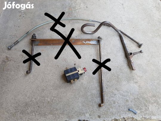 Trabant sebességváltó rúd és vészvillogó kapcsoló ill visszajelző gomb