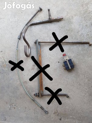 Trabant sebességváltó rúd és vészvillogó kapcsoló ill visszajelző gomb