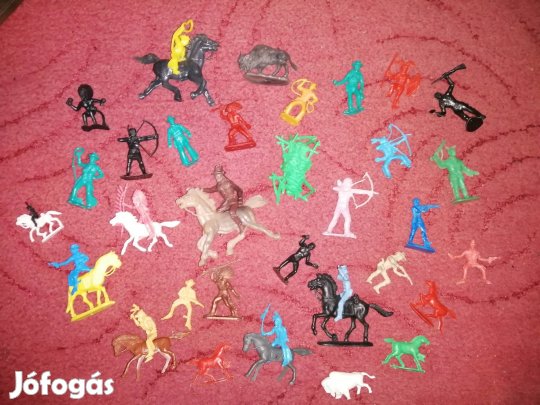 Trafikos retro cowboy és indián figurák 2.