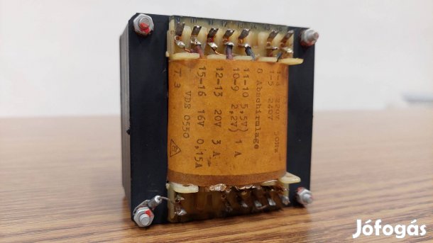 Trafó transzformátor 220V 240V / 20V/3A 2,2V/1A 5,5V/1A 16V/0,15A