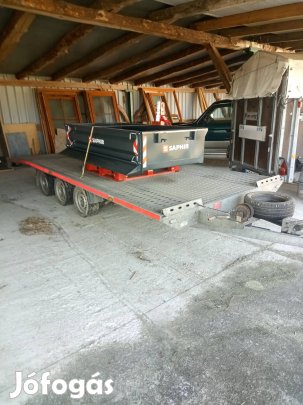 Trailer 3tengelyes 3.5tonna össztömegű friss műszakival eladó!