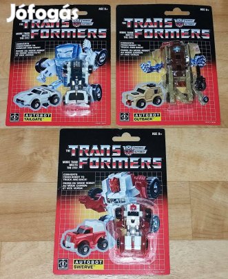 Transformers G1 Tailgate, Outback és Swerve figurák