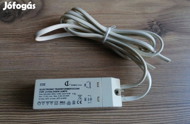 Transzformátor, feszültség átalakító halogén lámpákhoz