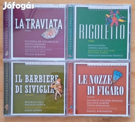 Traviata, Rigoletto, Figaro, Sevillai opera CD