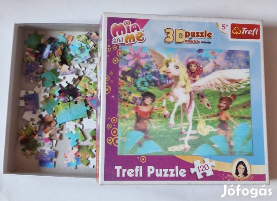 Trefl Mia & Me 60 db-os sima és 120 db-os 3D-s puzzle eladó
