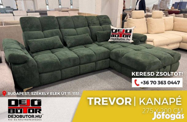 Trevor multi relax sarok kanapé ülőgarnitúra 275x200 cm selyem zöld