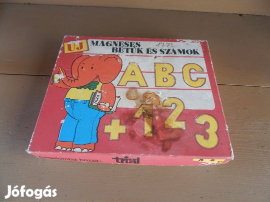 Triál mágneses betűk és számok