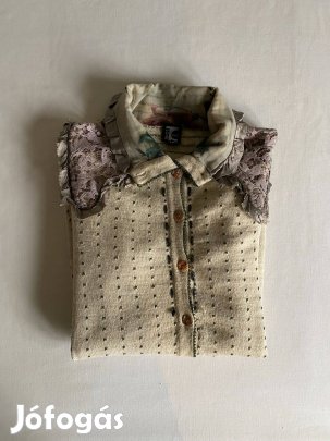 Tricot Chic női gyapjú selyem viszkóz kötött blúz, S-es