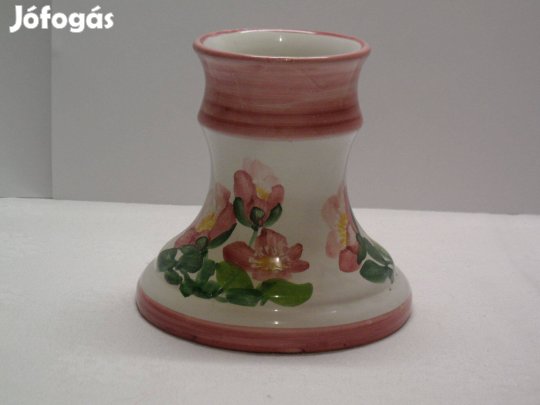 Trille virágos kerámia váza, gyertyatartó
