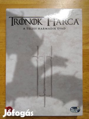 Trónok harca teljes 3. évad újszerű papírfeknis dvd gyűjtemény